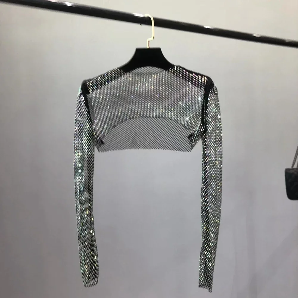 Colorful Diamond French Small Camisole Mesh Diamond Sunscreen Shawl Summer Thin Style with Half Length Long Sleeves E6145
Colorful Diamond French Small Camisole Mesh Diamond Sunscreen Shawl Summer Thin Style with Half Length Long Sleeves E6145