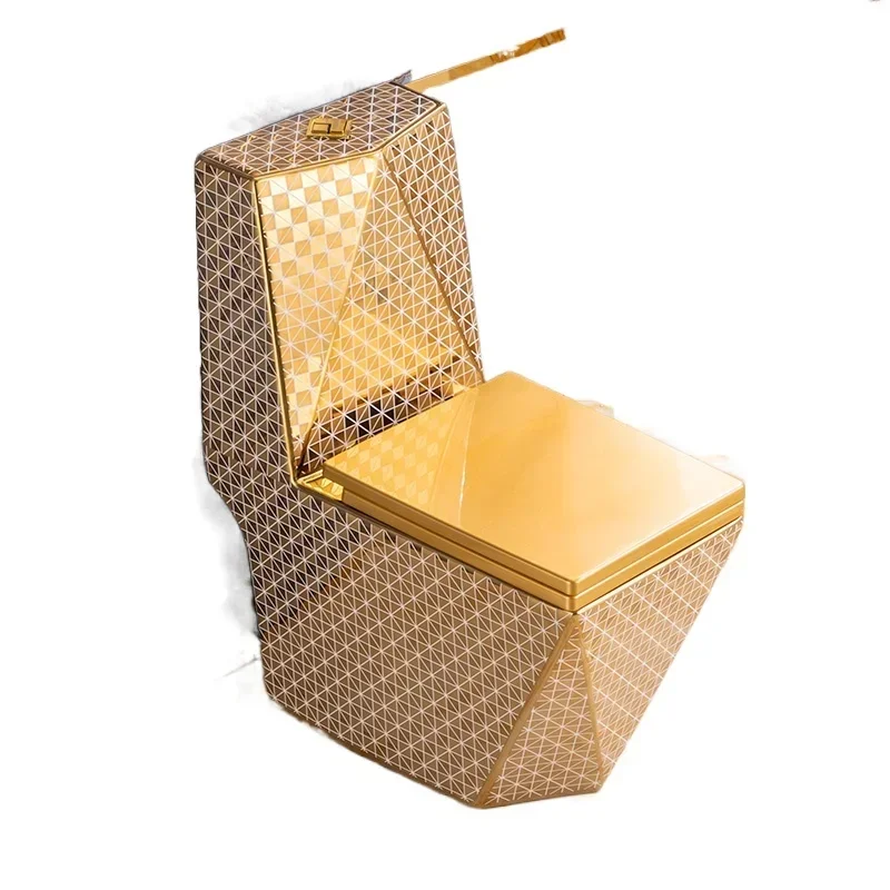 z European-Style Household Toilet Golden Toilet Bowl Ceramic Siphon Water-Saving Square Diamond Colored Gold Toilet
z European-Style Household Toilet Golden Toilet Bowl Ceramic Siphon Water-Saving Square Diamond Colored Gold Toilet