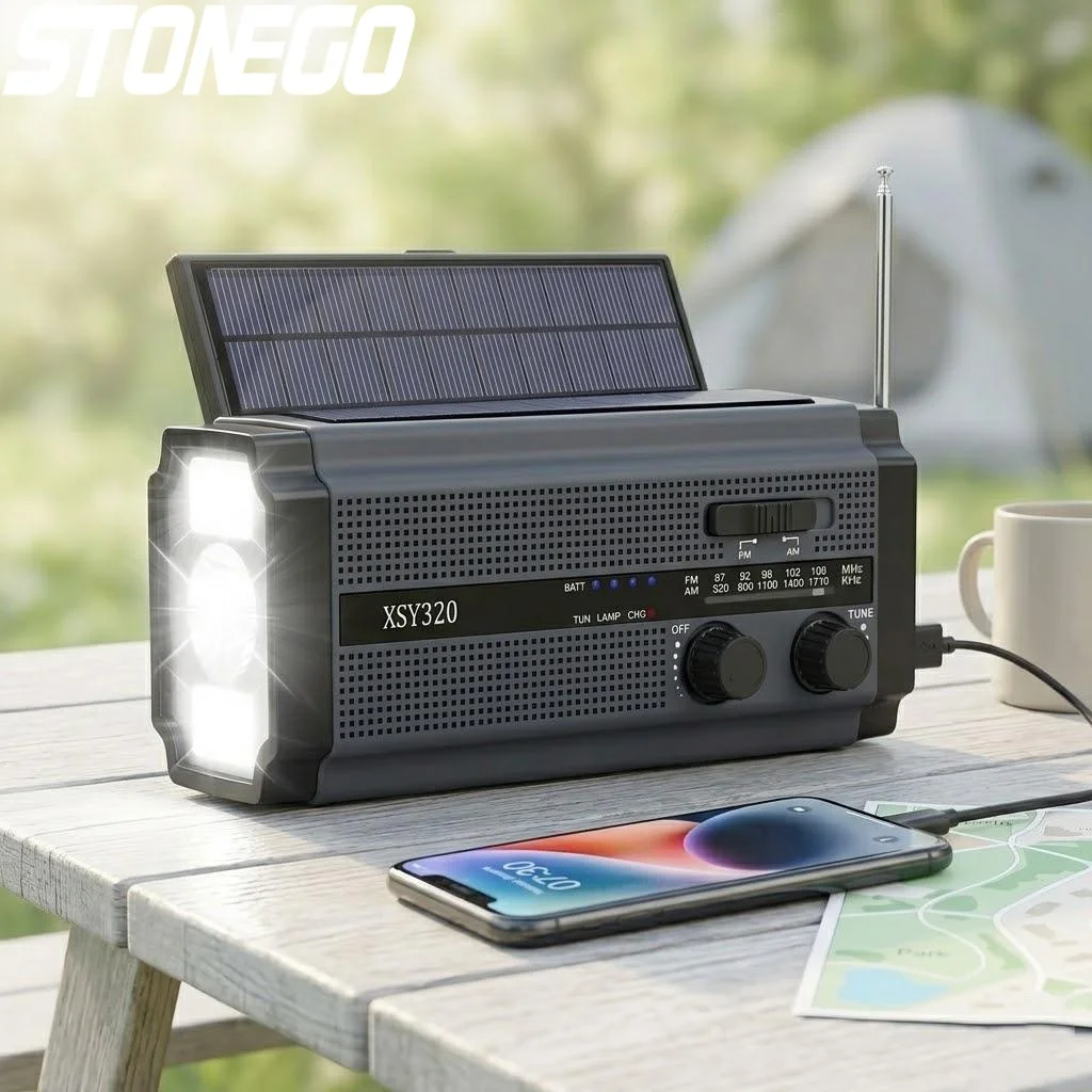 Портативное солнечное аварийное AM/FM-радио с аккумулятором 5000 мАч, LED-фонариком и сигнализацией SOS для кемпинга, походов и активного отдыха
Портативное солнечное аварийное AM/FM-радио с аккумулятором 5000 мАч, LED-фонариком и сигнализацией SOS для кемпинга, походов и активного отдыха