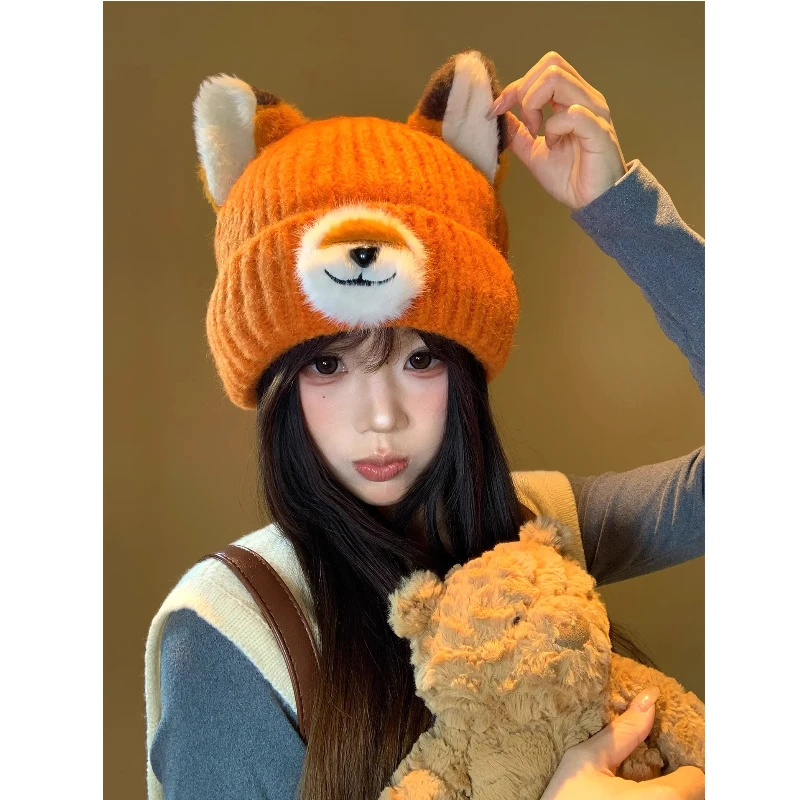 Cute Cartoon Fox Nick Character Knit Beanie for Women Warm Autumn/Winter Wool Hat Face-Slimming Versatile Style Cosplay Gift
Cute Cartoon Fox Nick Character Knit Beanie for Women Warm Autumn/Winter Wool Hat Face-Slimming Versatile Style Cosplay Gift