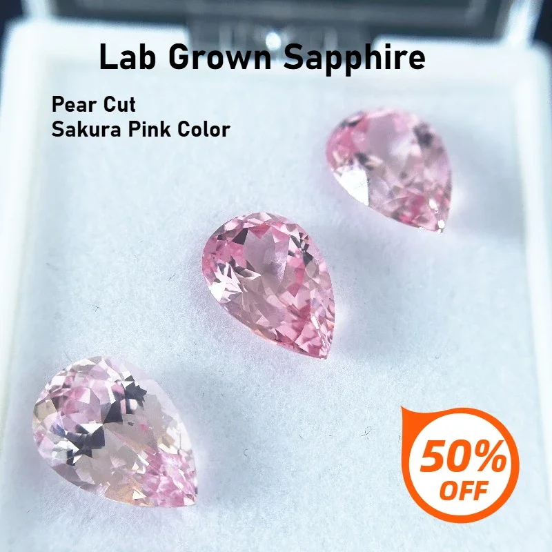 High Quality Lab Grown Sapphire Pear Cut Sakura Pink Color Charms Jewelry Ring Making Main Materials Selectable AGL Certificate
High Quality Lab Grown Sapphire Pear Cut Sakura Pink Color Charms Jewelry Ring Making Main Materials Selectable AGL Certificate