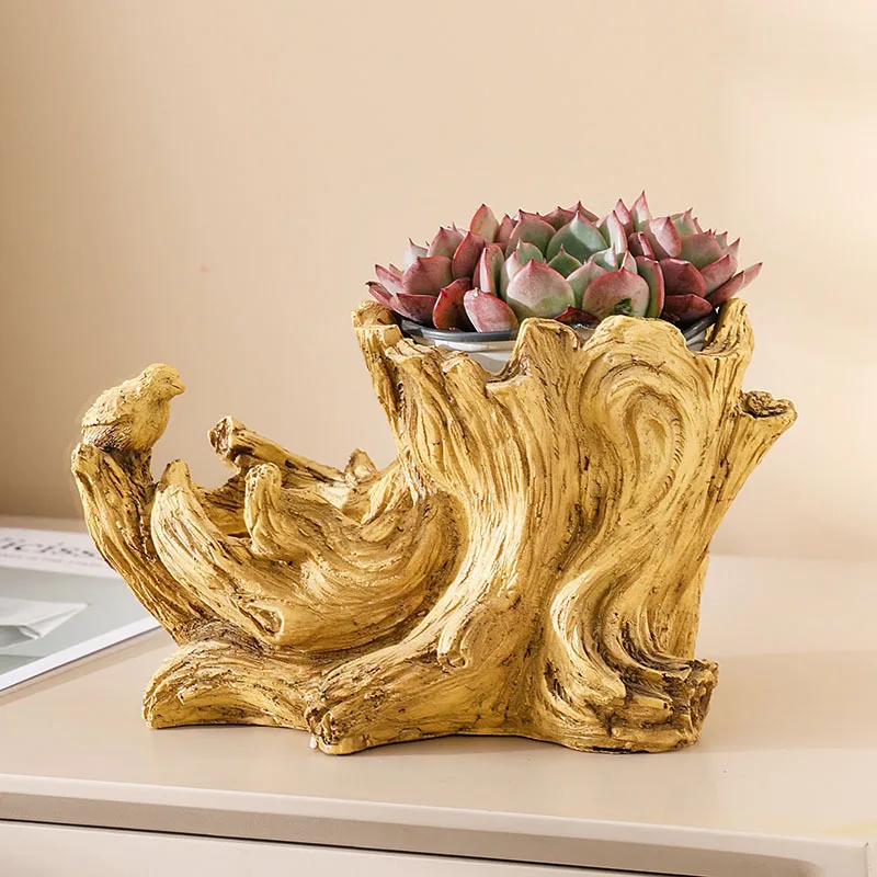 Creative Pastoral Retro Landscape Flower Pot Resin Tree Stump Planter Artificial Driftwood Sculpture Rustic Rustic Country
Creative Pastoral Retro Landscape Flower Pot Resin Tree Stump Planter Artificial Driftwood Sculpture Rustic Rustic Country