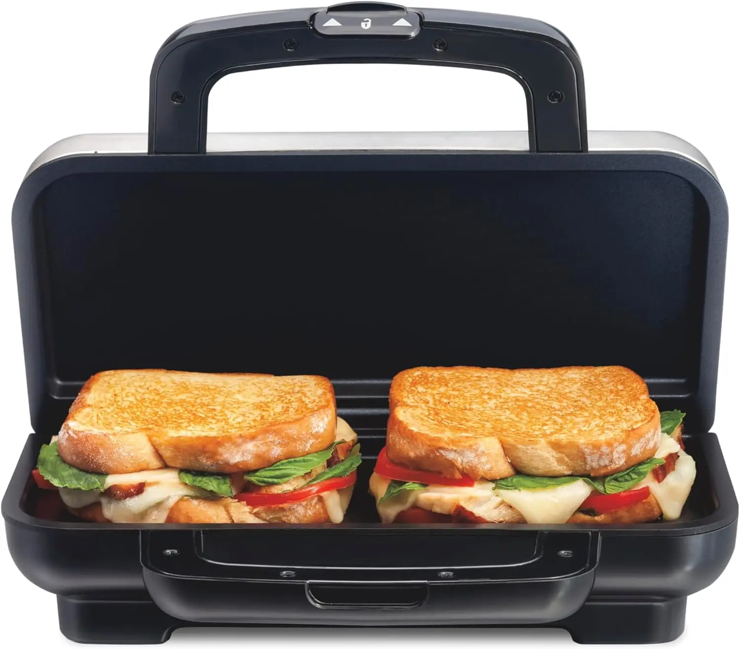 Deluxe Hot Sandwich Maker With Easy-Clean Durable PFAS-Free Nonstick Ceramic Plates, Fits up to 2 Grilled Cheese, Ruebens
Deluxe Hot Sandwich Maker With Easy-Clean Durable PFAS-Free Nonstick Ceramic Plates, Fits up to 2 Grilled Cheese, Ruebens