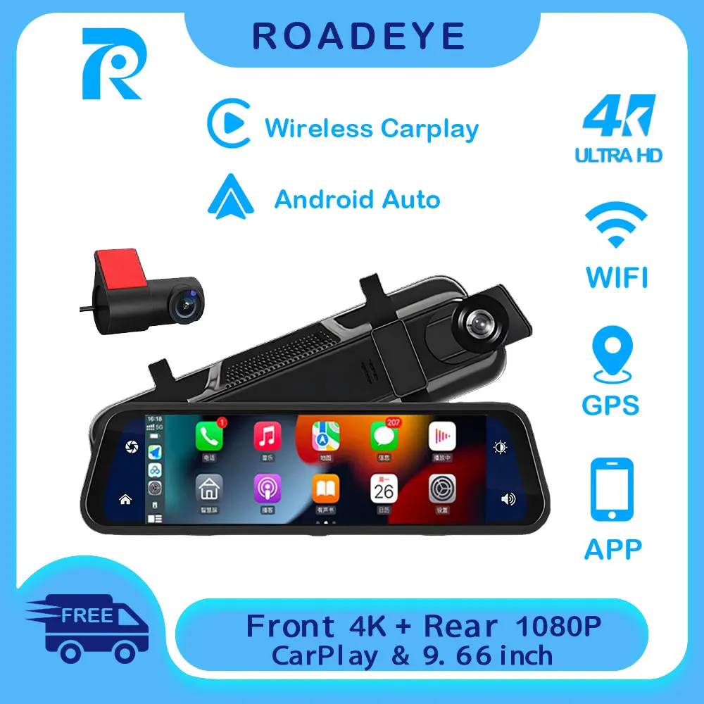 4K Mirror Dash Cam Dual Channel Carplay/Android Auto All-in-One Touchscreen Rear Camera Night Vision Parking Monitor Car Dvr
4K Mirror Dash Cam Dual Channel Carplay/Android Auto All-in-One Touchscreen Rear Camera Night Vision Parking Monitor Car Dvr