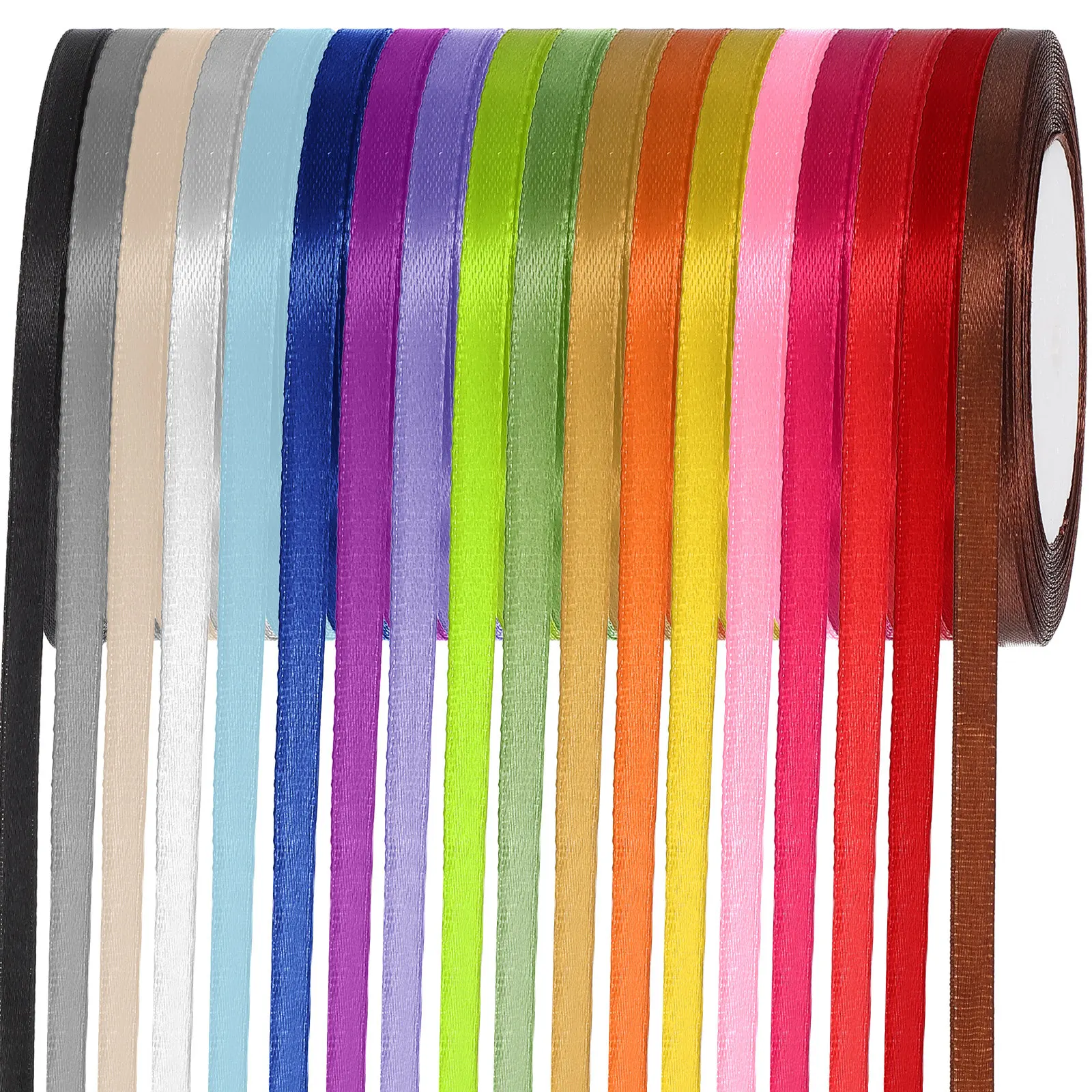 18 Rolls Vibrant Thin Fabric Ribbons Polyester Craft Ribbon for Gift Wrapping Flowers Bouquet Wedding Shower Decoration Assorted
18 Rolls Vibrant Thin Fabric Ribbons Polyester Craft Ribbon for Gift Wrapping Flowers Bouquet Wedding Shower Decoration Assorted