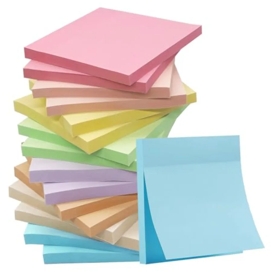 16 Pack Sticky Notes 3x3 in Post, Pastel Colors Sticky Note Pads, Recyclable, Sticky Notes Bulk Easy to Post for Home, Office,
16 Pack Sticky Notes 3x3 in Post, Pastel Colors Sticky Note Pads, Recyclable, Sticky Notes Bulk Easy to Post for Home, Office,