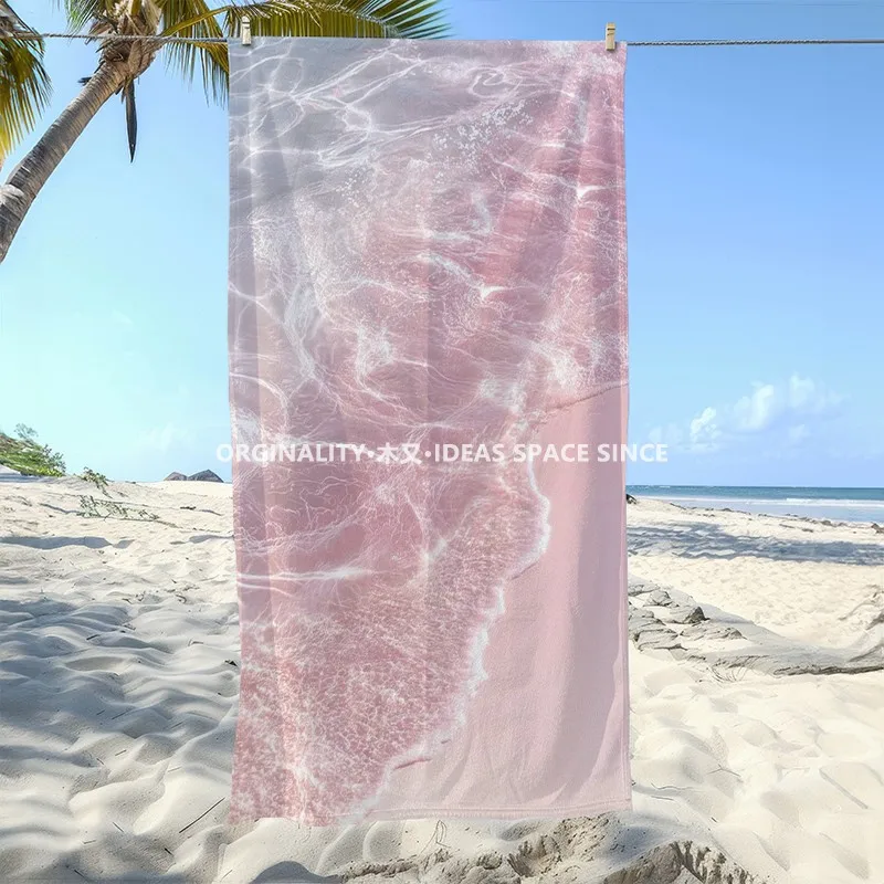 Pink Coastal Wave Beach Towel Patterned Sunscreen And Windproof Suitable For Swimming Pool Camping Travel
Pink Coastal Wave Beach Towel Patterned Sunscreen And Windproof Suitable For Swimming Pool Camping Travel