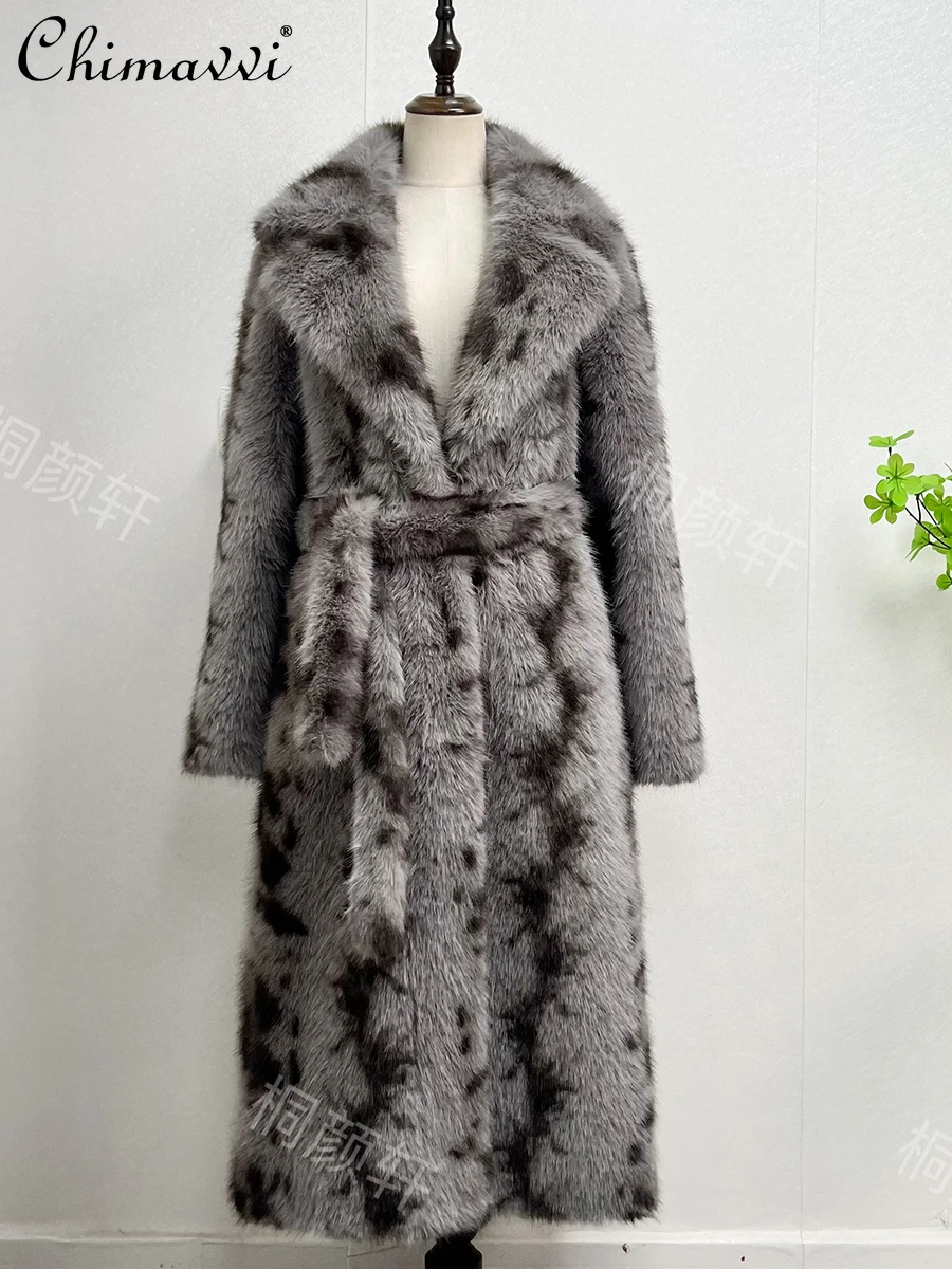 Korean Style Fashion Elegant Socialite Winter Long Jackets Turn-Down Collar Lace-Up Slim Fit Versatile Faux Fur Coats for Women
Korean Style Fashion Elegant Socialite Winter Long Jackets Turn-Down Collar Lace-Up Slim Fit Versatile Faux Fur Coats for Women