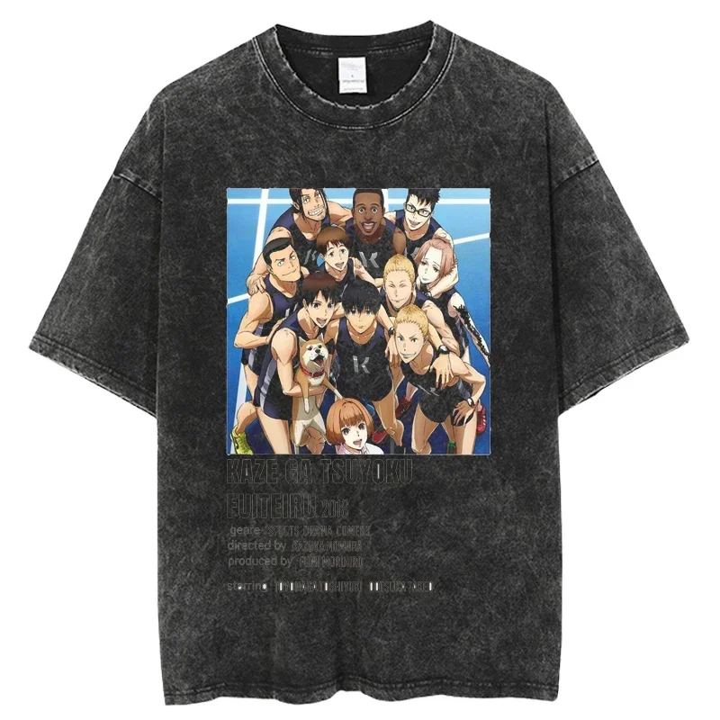 Hot Mens Summer Short Sleeve Harajuku Washed Tops Black Vintage T Shirt Anime Run with the Wind Graphic Print Hip Hop Streetwear
Hot Mens Summer Short Sleeve Harajuku Washed Tops Black Vintage T Shirt Anime Run with the Wind Graphic Print Hip Hop Streetwear
