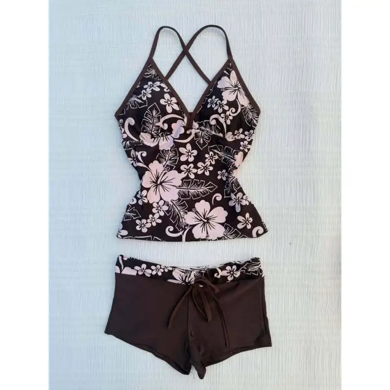 Europe and America style spicygirl floral print camisole top shorts bikini set retro sweet cute comfortable versatile bikini set
Europe and America style spicygirl floral print camisole top shorts bikini set retro sweet cute comfortable versatile bikini set