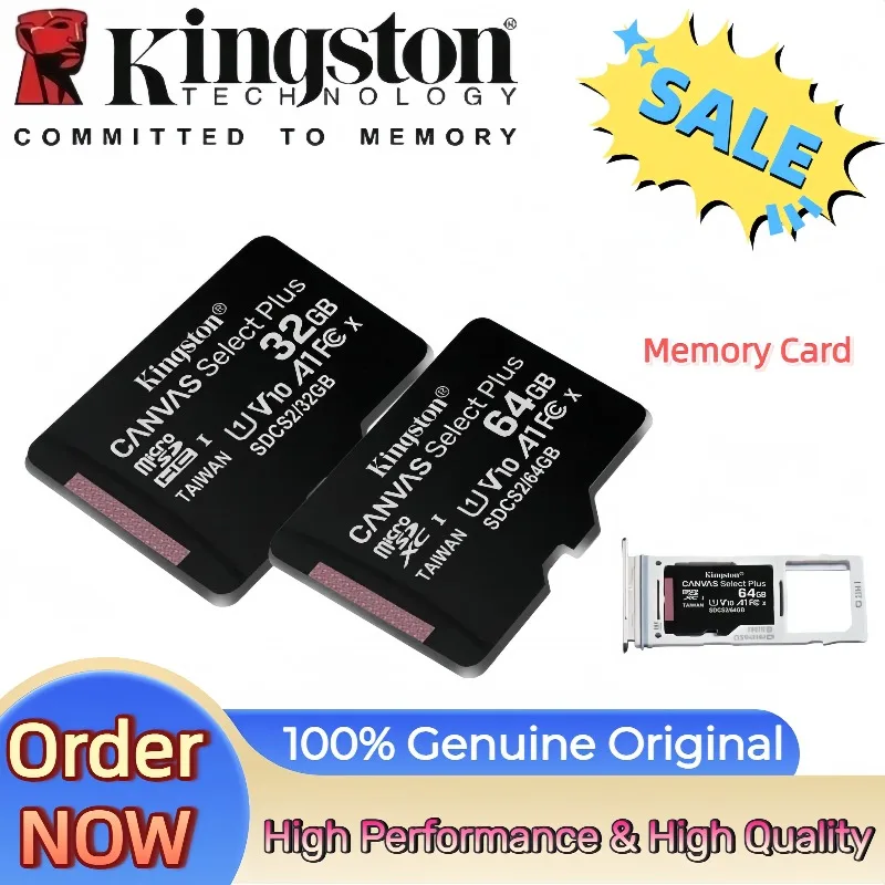 Genuine Kingston A1 V10 MicroSD Flash Card 64-512GB TF Memory Card Large Capacity Storage For Smartphone Tablet Switch Console
Genuine Kingston A1 V10 MicroSD Flash Card 64-512GB TF Memory Card Large Capacity Storage For Smartphone Tablet Switch Console