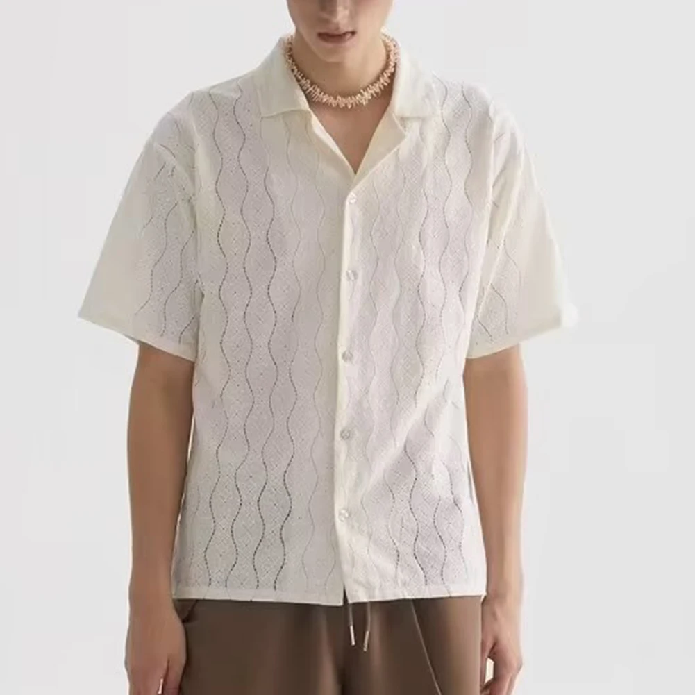 Summer Men's Tops Fashion Short Sleeve Knitted Shirts Sensible Tweed Style V-neck Shirt And Blouse Men Clothing
Summer Men's Tops Fashion Short Sleeve Knitted Shirts Sensible Tweed Style V-neck Shirt And Blouse Men Clothing
