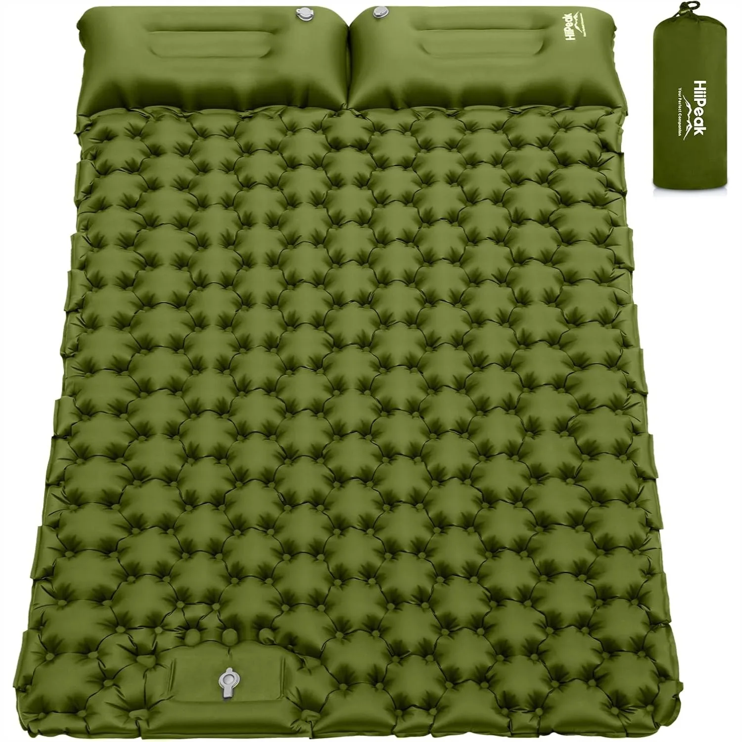 Double Sleeping Pad 3" Extra Thick Self Inflating with Built-in Foot Pump & Pillow for Camping, Hiking, Backpacking - Portable
Double Sleeping Pad 3" Extra Thick Self Inflating with Built-in Foot Pump & Pillow for Camping, Hiking, Backpacking - Portable