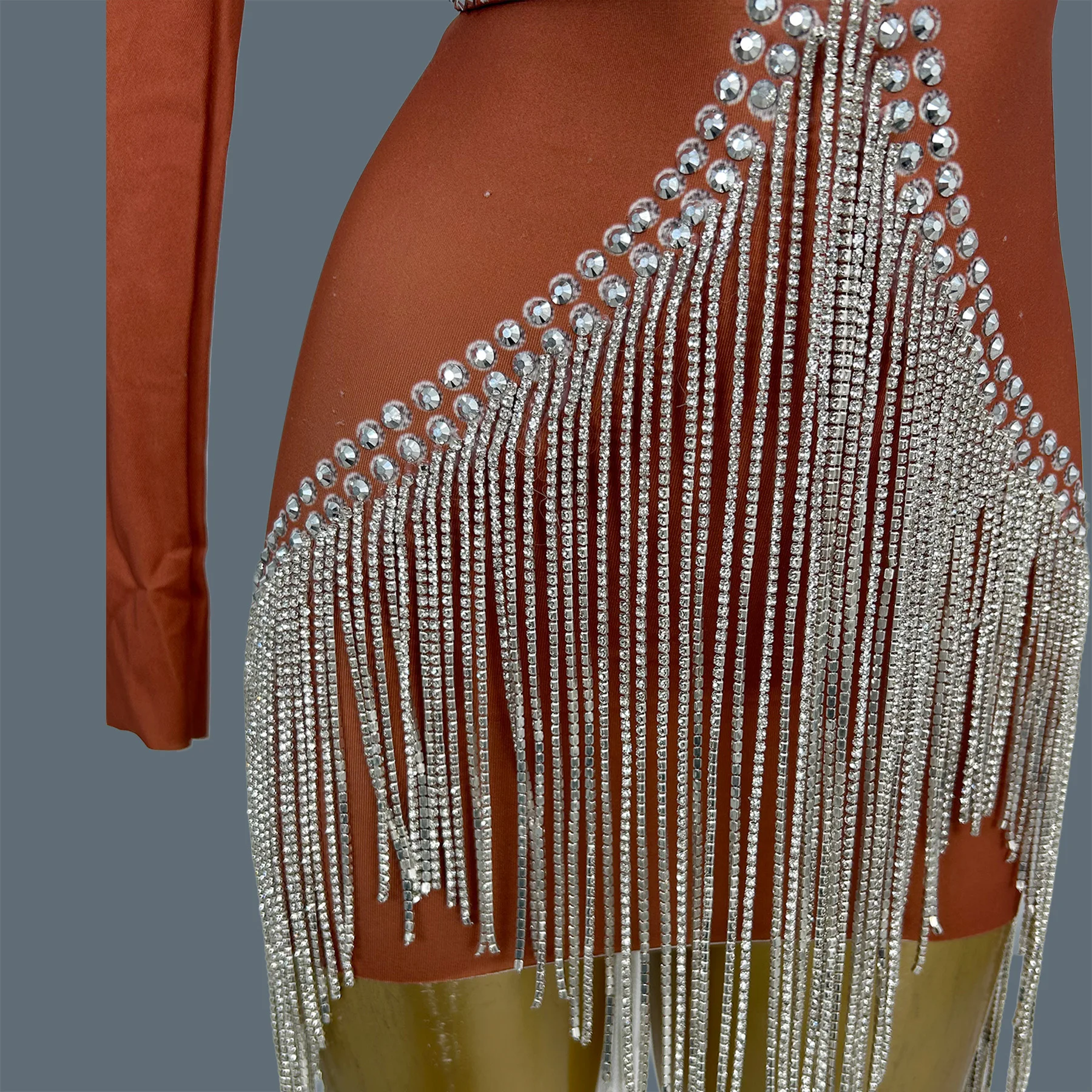 Sparkly Rhinestone Spandex Elastic Mini Dress Women Tassel Fringe Club Concert Outfits Night Party Show gig Dance Wear Naicha
Sparkly Rhinestone Spandex Elastic Mini Dress Women Tassel Fringe Club Concert Outfits Night Party Show gig Dance Wear Naicha