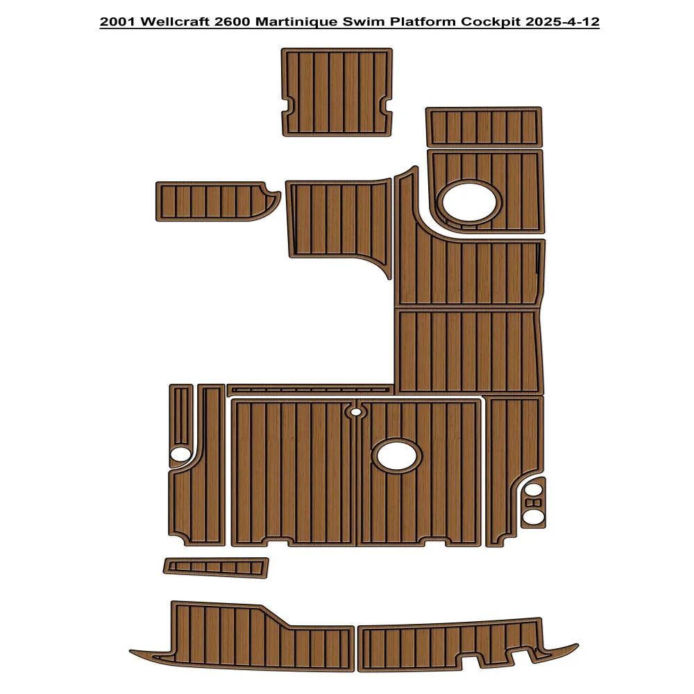 2001 Wellcraft 2600 Martinique Платформа для плавания Кокпита Лодка EVA Тиковая палуба Напольный коврик SeaDek MarineMat Стиль Самоклеящийся
2001 Wellcraft 2600 Martinique Платформа для плавания Кокпита Лодка EVA Тиковая палуба Напольный коврик SeaDek MarineMat Стиль Самоклеящийся