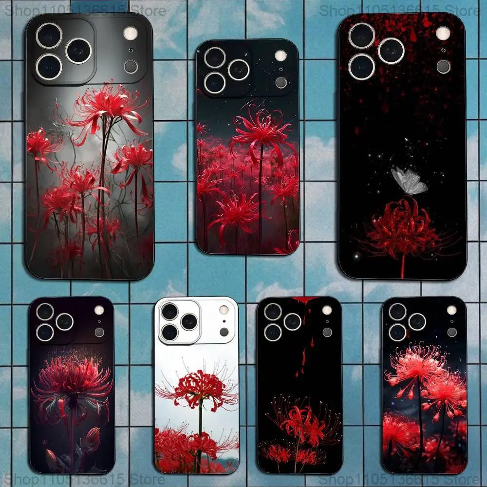 Plant Red Spider lily Phone Case For iPhone 17,16,15,14,13,12,11 Plus,Pro Max,XS,X,XR,SE,Mini,8,7,Soft Silicone Black Cover
Plant Red Spider lily Phone Case For iPhone 17,16,15,14,13,12,11 Plus,Pro Max,XS,X,XR,SE,Mini,8,7,Soft Silicone Black Cover