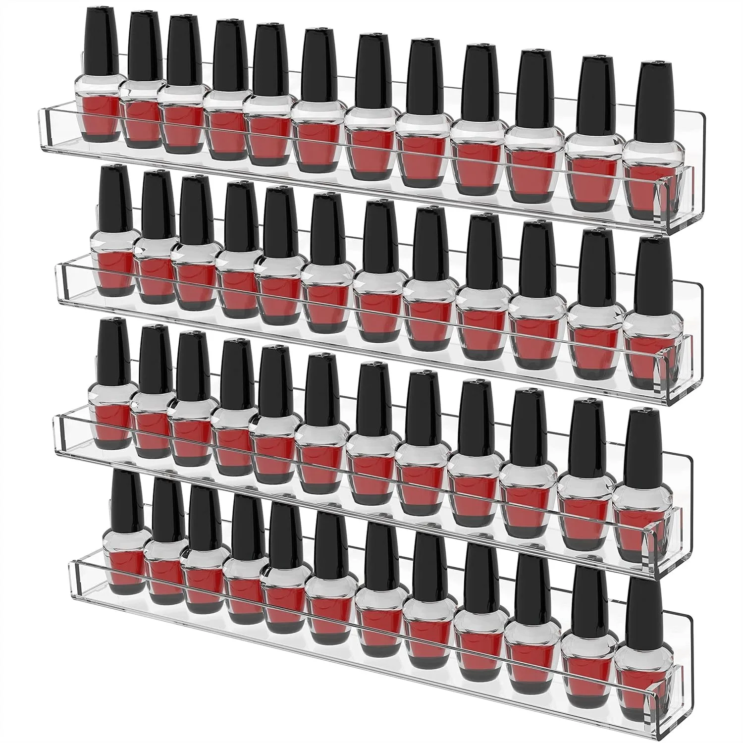 Clear Acrylic Nail Polish Shelf For Wall 15 Inch 4 Pack Hanging Organizer For Salon Essential Oil Bottles
Clear Acrylic Nail Polish Shelf For Wall 15 Inch 4 Pack Hanging Organizer For Salon Essential Oil Bottles