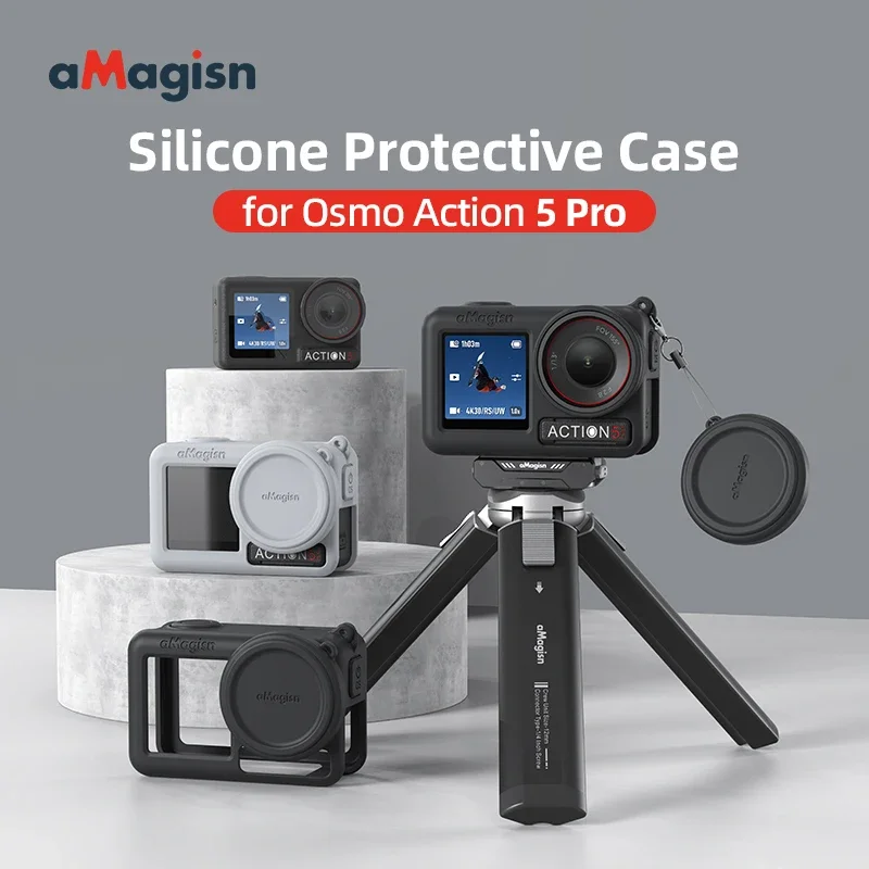 Silicone Protective Case For DJI Action 5 Pro Full Cover Silicone Case Sleeve Shell Lens Cap For DJI Action 5 Pro Camera Accesso
Silicone Protective Case For DJI Action 5 Pro Full Cover Silicone Case Sleeve Shell Lens Cap For DJI Action 5 Pro Camera Accesso