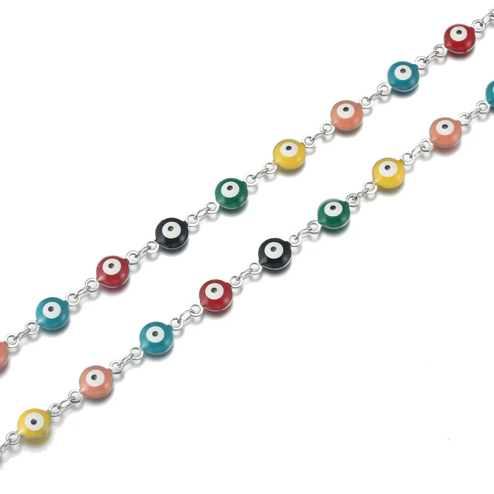 1-2 Meter/Lot Stainless Steel Chain Charm Enamel Evil Eyes DIY Necklace Bracelet For Jewelry Making Findings Supplies Wholesale
1-2 Meter/Lot Stainless Steel Chain Charm Enamel Evil Eyes DIY Necklace Bracelet For Jewelry Making Findings Supplies Wholesale