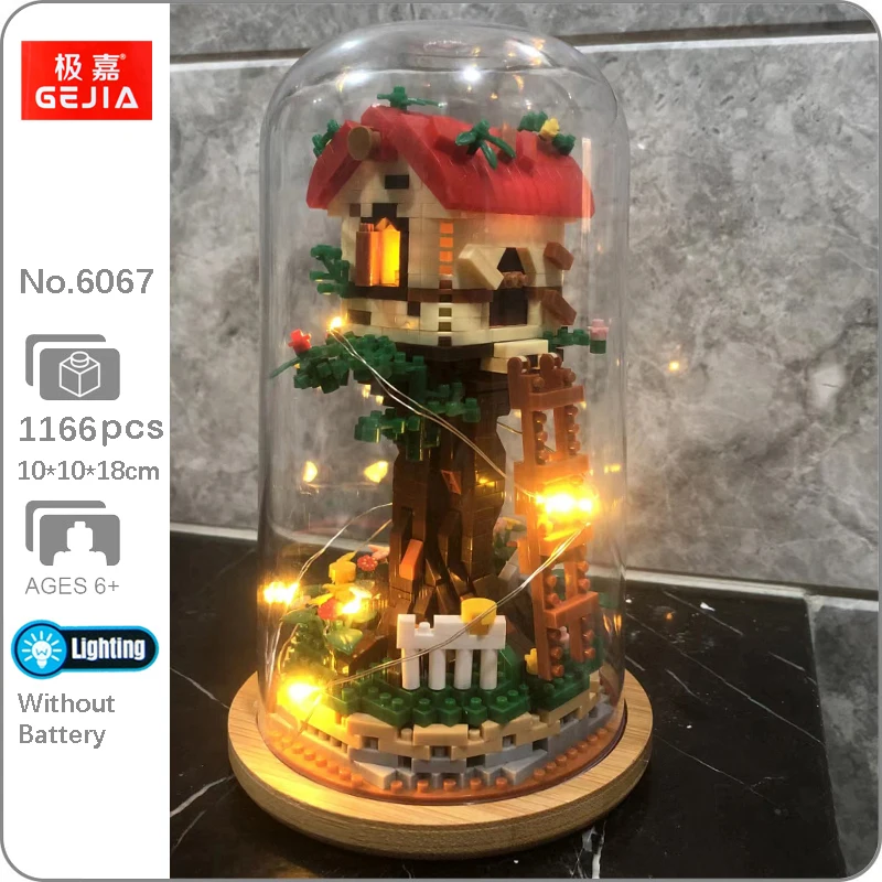 Gejia 6067 Romance Tree House Forest Garden LED Light Display Case Mini Diamond Blocks Bricks Building Toy For Children In Box
Gejia 6067 Romance Tree House Forest Garden LED Light Display Case Mini Diamond Blocks Bricks Building Toy For Children In Box