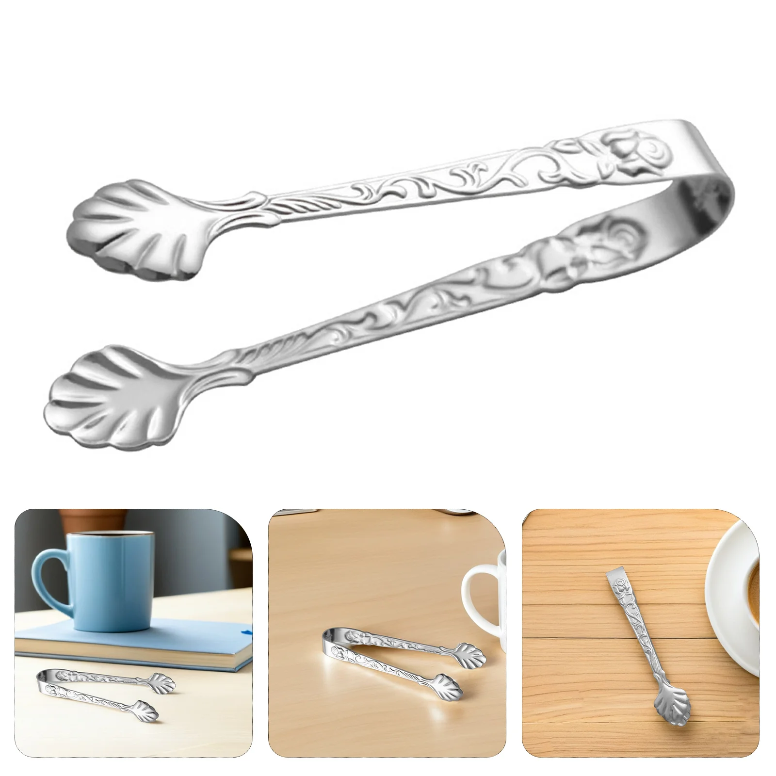 Small Stainless Steel Serving Tong with Rose Detail Sugar Cube and Ice Clip for Bar Buffet Cocktail Functions Sugar Cube Tong
Small Stainless Steel Serving Tong with Rose Detail Sugar Cube and Ice Clip for Bar Buffet Cocktail Functions Sugar Cube Tong