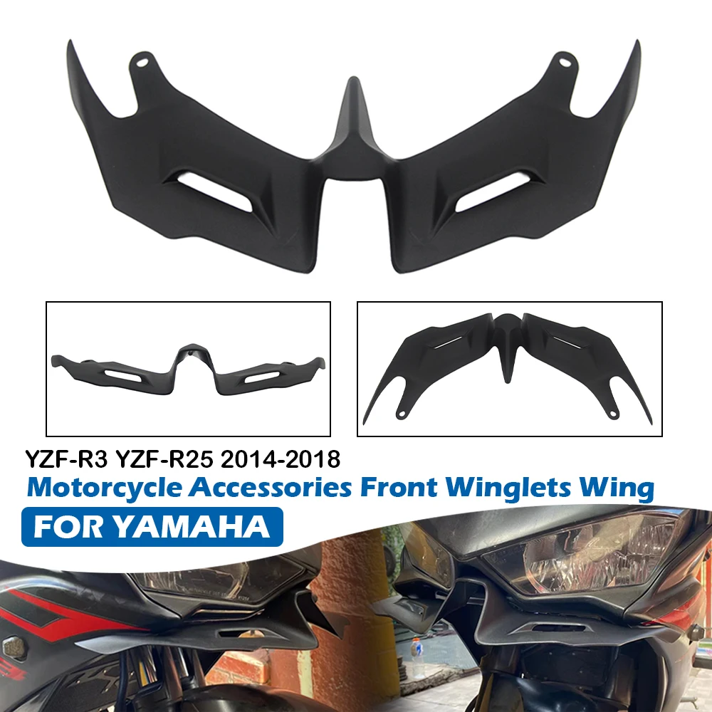 For Yamaha YZF R3 R25 2014 2015 2016 2017 2018 Motorcycle Front Aerodynamic Fairing Winglets Carbon Fiber Cover Protection Guard
For Yamaha YZF R3 R25 2014 2015 2016 2017 2018 Motorcycle Front Aerodynamic Fairing Winglets Carbon Fiber Cover Protection Guard