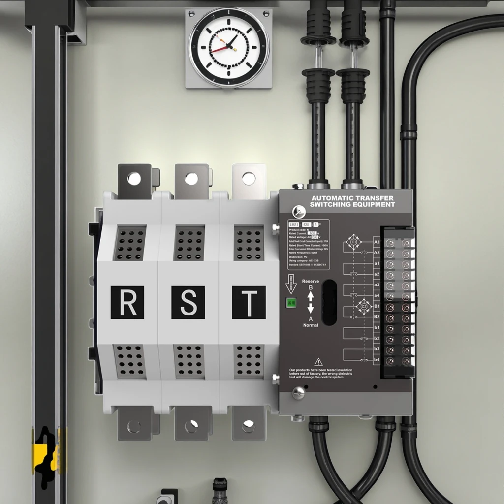 LVMA 3P 630A 500A 400A AC DC ATS 3PH Smart Home Automatic Transfer Switch Manual Changeover Voltage Protector PC Type
LVMA 3P 630A 500A 400A AC DC ATS 3PH Smart Home Automatic Transfer Switch Manual Changeover Voltage Protector PC Type