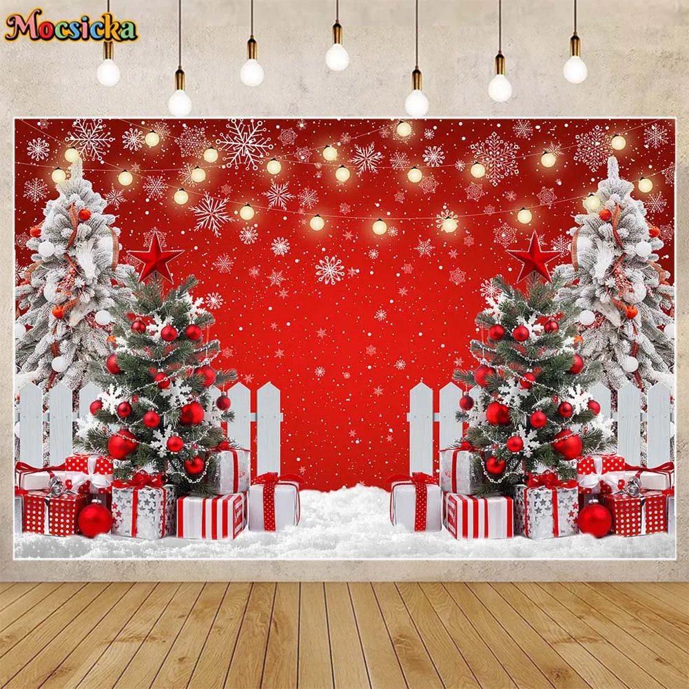 Mocsicka Red Wall Snowflake Winter Christmas Photography Background Xmas Tree Gifts Box Snowfield Kids Portrait Photo Background
Mocsicka Red Wall Snowflake Winter Christmas Photography Background Xmas Tree Gifts Box Snowfield Kids Portrait Photo Background