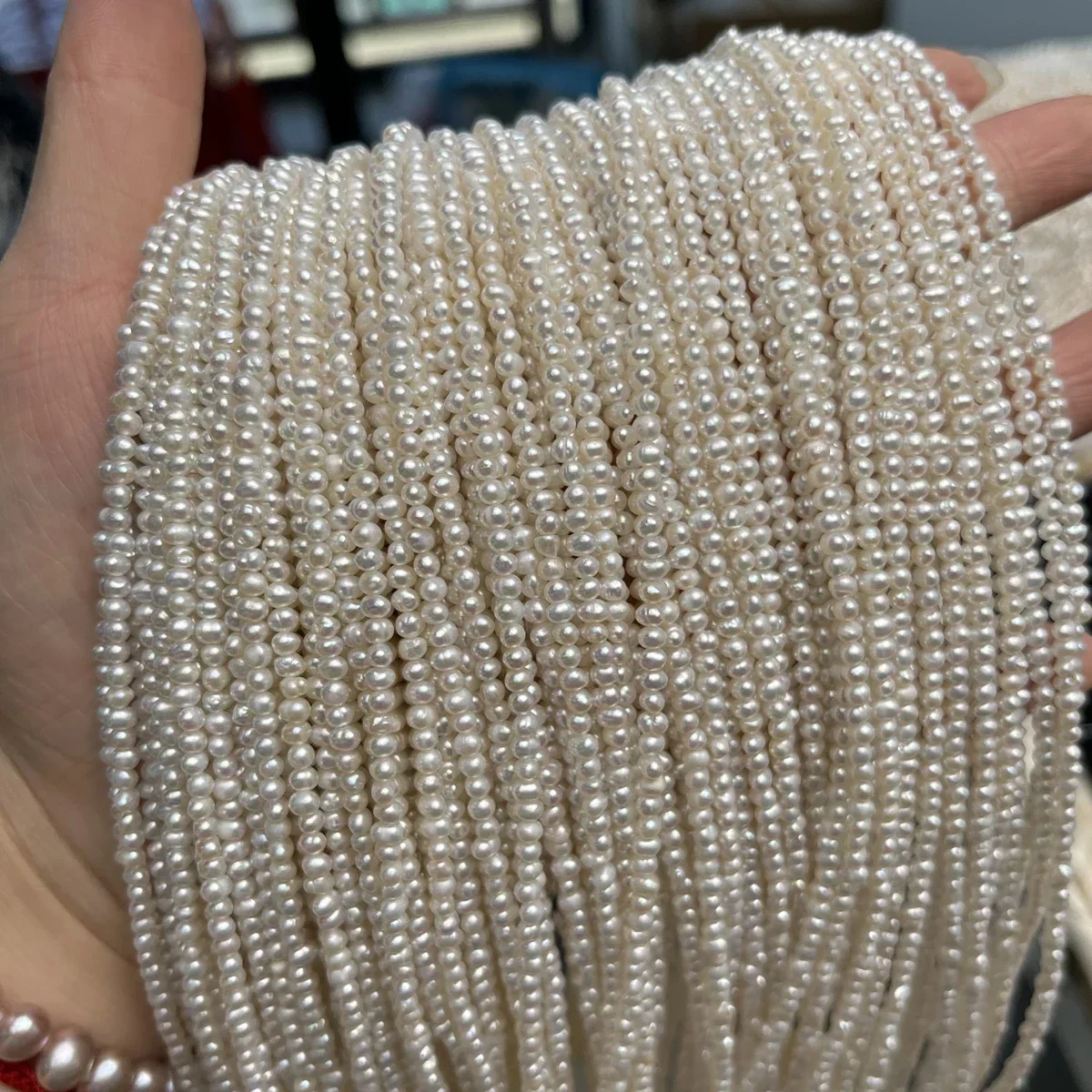 Small Natural Freshwater White Punch Pearl Bead 2*3mm AA Wedding Jewelry Make DIY Necklace Bracelet Accessories Wedding Women
Small Natural Freshwater White Punch Pearl Bead 2*3mm AA Wedding Jewelry Make DIY Necklace Bracelet Accessories Wedding Women