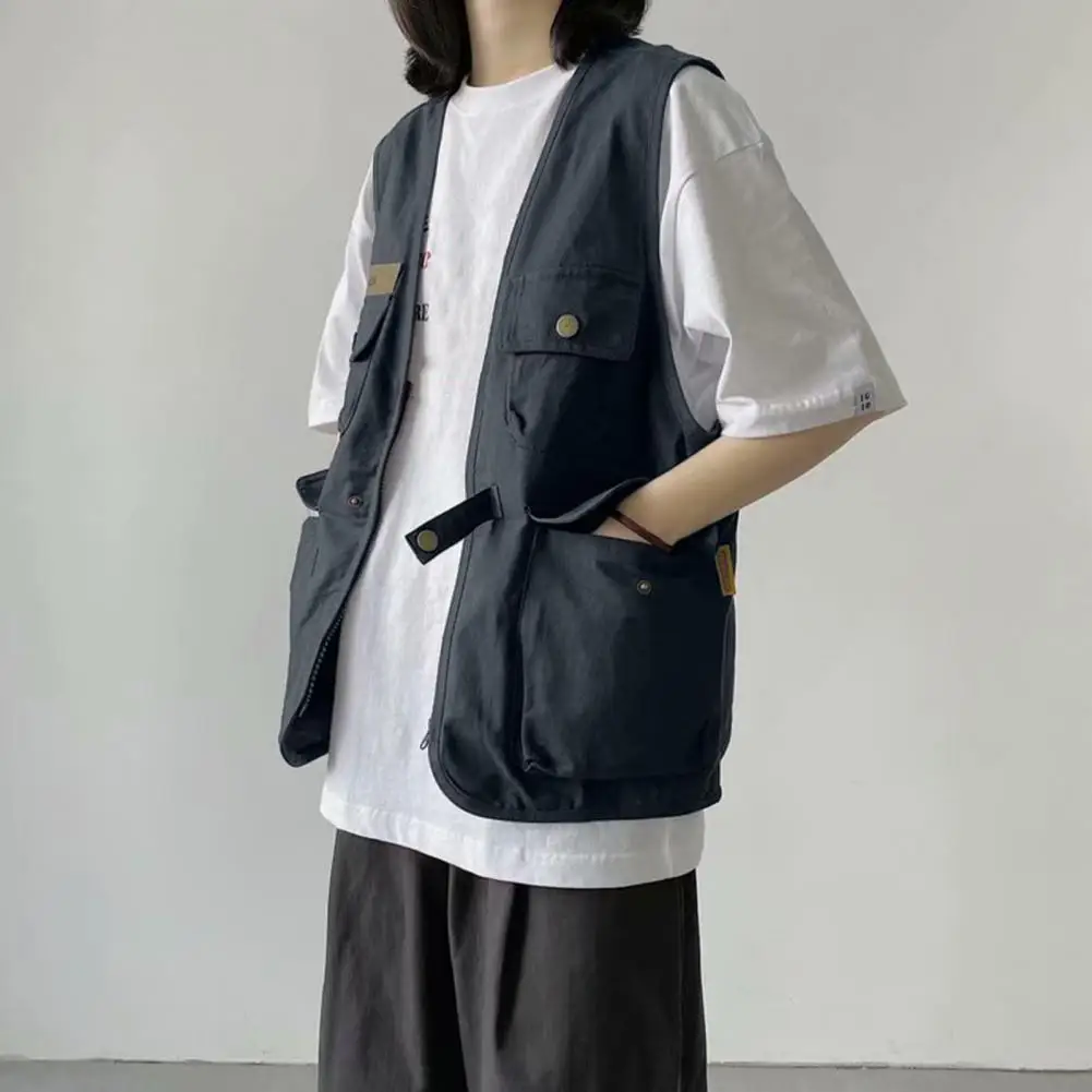 Korean Style Workwear Vest Casual Waistcoat Harajuku Sleeveless Multi Pockets Vest Coat Jacket Cargo Coat Streetwear
Korean Style Workwear Vest Casual Waistcoat Harajuku Sleeveless Multi Pockets Vest Coat Jacket Cargo Coat Streetwear