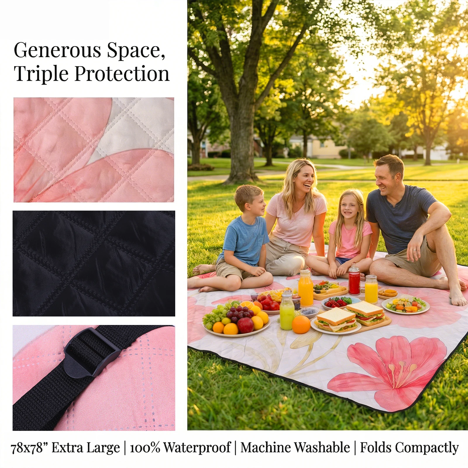 Water Proof Picnic Blanket with Carry Strap Outdoor Picnic Mats Sand Beach Mat for Camping Beach Blankets Party Park Accessories
Water Proof Picnic Blanket with Carry Strap Outdoor Picnic Mats Sand Beach Mat for Camping Beach Blankets Party Park Accessories