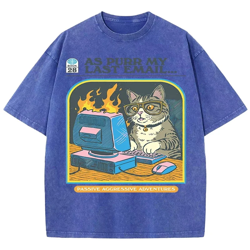 Cat Playing Computer GamesPrint Snow Wash T Shirt Man Unisex Washed Tees Casual Shortwear Soft Breathable Cotton Clothes
Cat Playing Computer GamesPrint Snow Wash T Shirt Man Unisex Washed Tees Casual Shortwear Soft Breathable Cotton Clothes