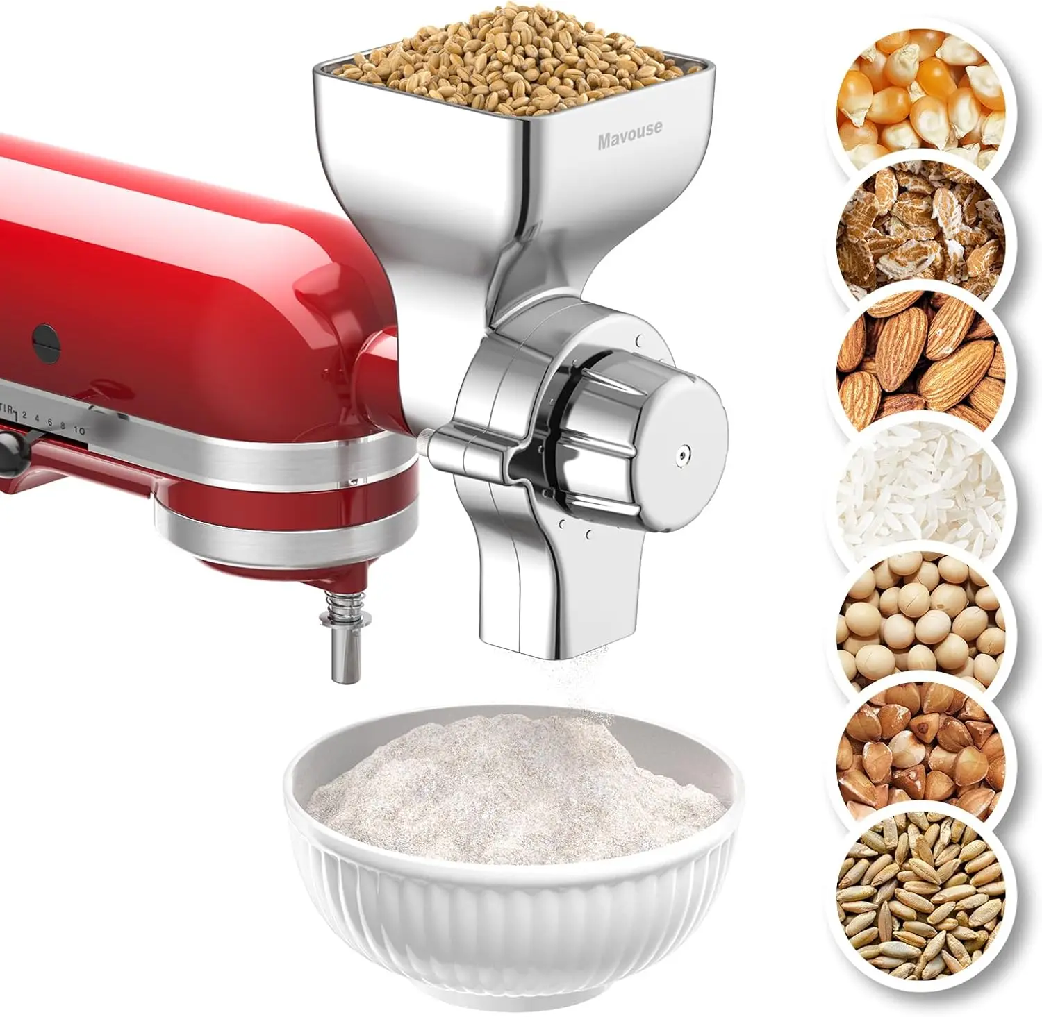 12-Level All Metal Grain Mill Attachment for KitchenAid Stand Mixer, Grind Wheat Corn Oats & More
12-Level All Metal Grain Mill Attachment for KitchenAid Stand Mixer, Grind Wheat Corn Oats & More