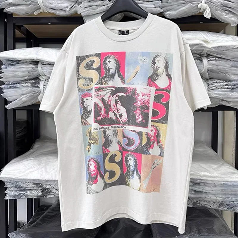 Cracked Graphics Print Saint T-Shirt High Quality Cotton Vintage Cement White Short Sleeve Tee Oversized T Shirt For Men Women
Cracked Graphics Print Saint T-Shirt High Quality Cotton Vintage Cement White Short Sleeve Tee Oversized T Shirt For Men Women