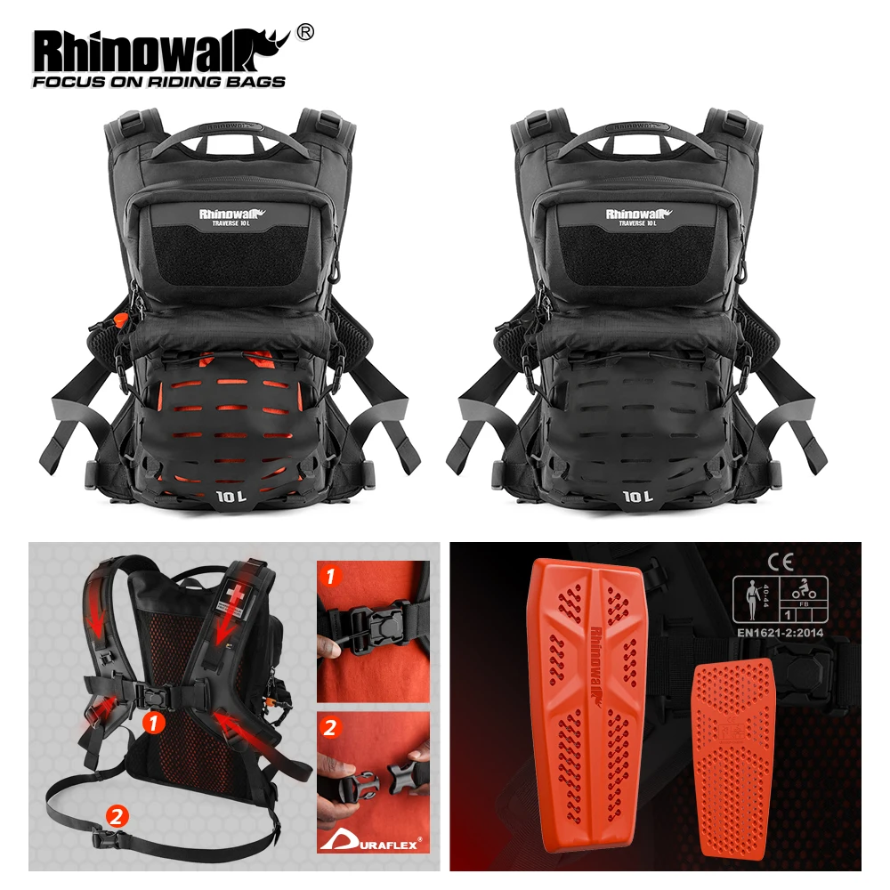 Rhinowalk Motorcycle Backpack Waterproof 10L Adventure Outdoor Tactical Bag With Hidden Rain Cover Protective Back Panel MOLLE
Rhinowalk Motorcycle Backpack Waterproof 10L Adventure Outdoor Tactical Bag With Hidden Rain Cover Protective Back Panel MOLLE