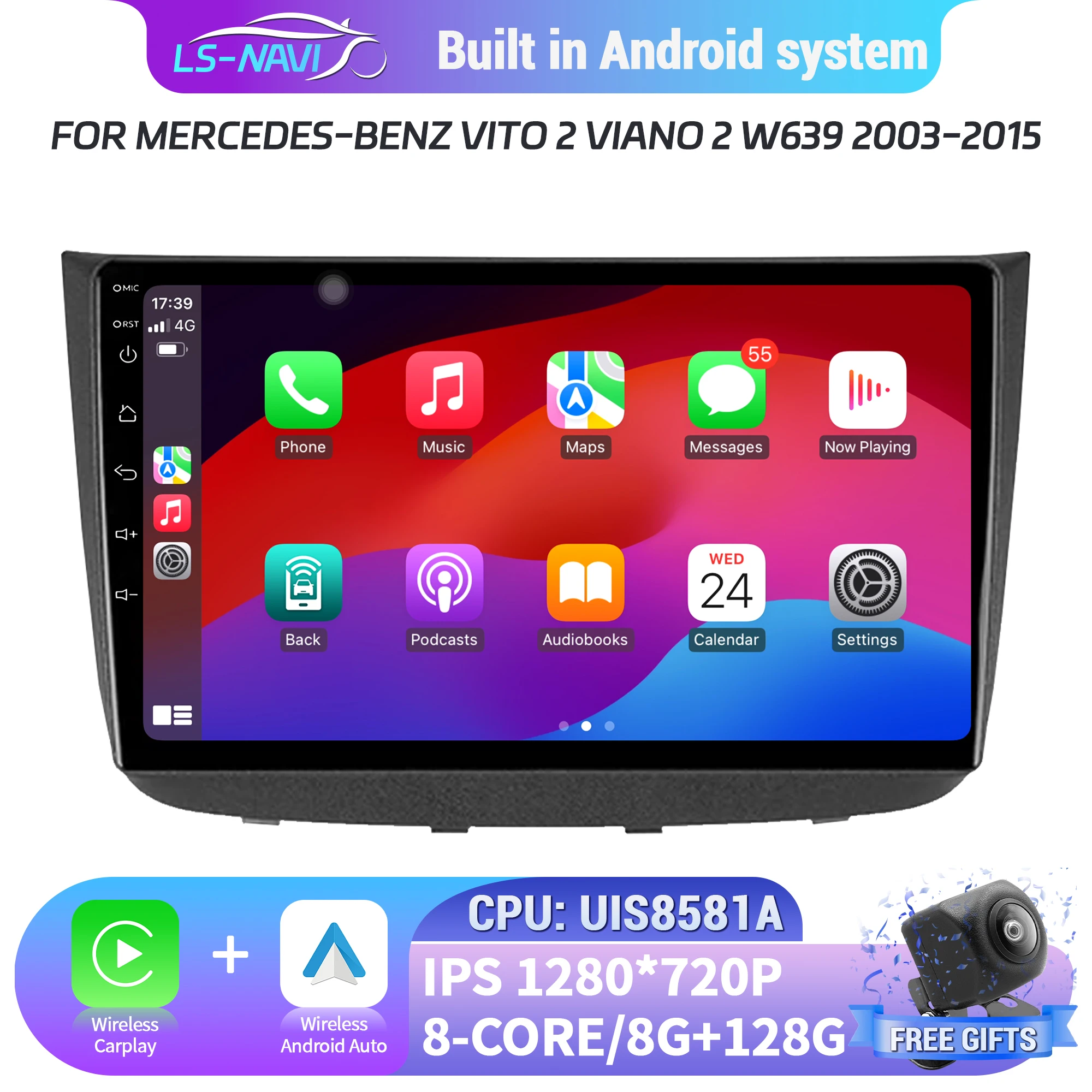 Android 14 For Mercedes-Benz Vito 2 Viano 2 W639 2003-2015 BT Carplay Car Radio Multimedia Navigation GPS Head Unit Touch Screen
Android 14 For Mercedes-Benz Vito 2 Viano 2 W639 2003-2015 BT Carplay Car Radio Multimedia Navigation GPS Head Unit Touch Screen
