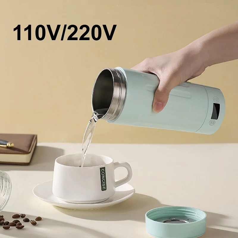 110V/220V Electric Hot Water Cup Portable 304 Stainless Steel Temperature Controlled Electric Kettle 350ml Office Thermos Cup
110V/220V Electric Hot Water Cup Portable 304 Stainless Steel Temperature Controlled Electric Kettle 350ml Office Thermos Cup
