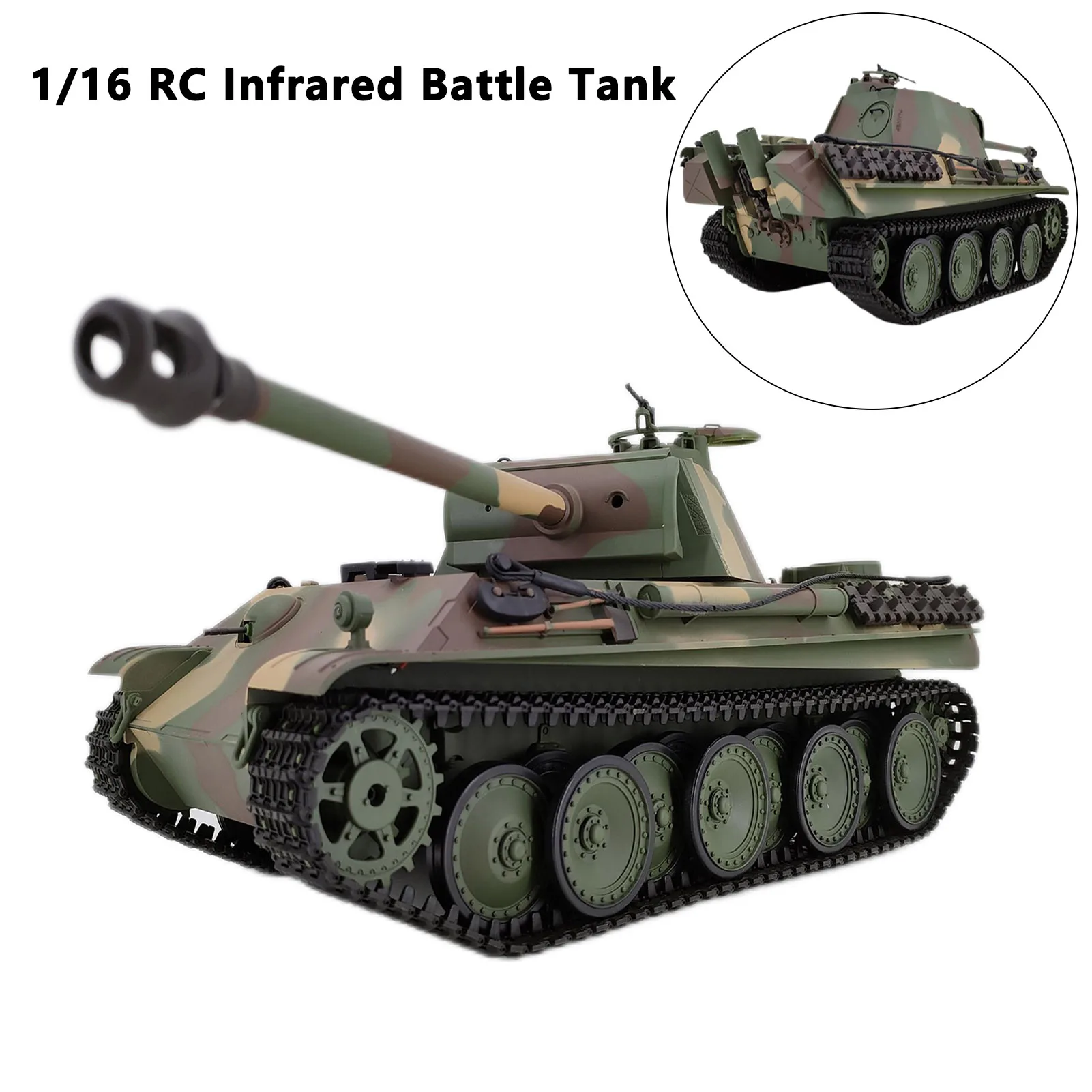 Remote Control Tank 1:16 Full Scale Simulation Of German Panther Infrared Combat Military Competitive Heavy Tank Model Car Toys
Remote Control Tank 1:16 Full Scale Simulation Of German Panther Infrared Combat Military Competitive Heavy Tank Model Car Toys