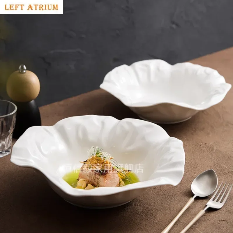 Irregular Pleated Ceramic Bowl White Plate Fruit Plate Salad Bowl Soup Bowls Noodle Bowls Breakfast Plates Dessert Plates Dish
Irregular Pleated Ceramic Bowl White Plate Fruit Plate Salad Bowl Soup Bowls Noodle Bowls Breakfast Plates Dessert Plates Dish