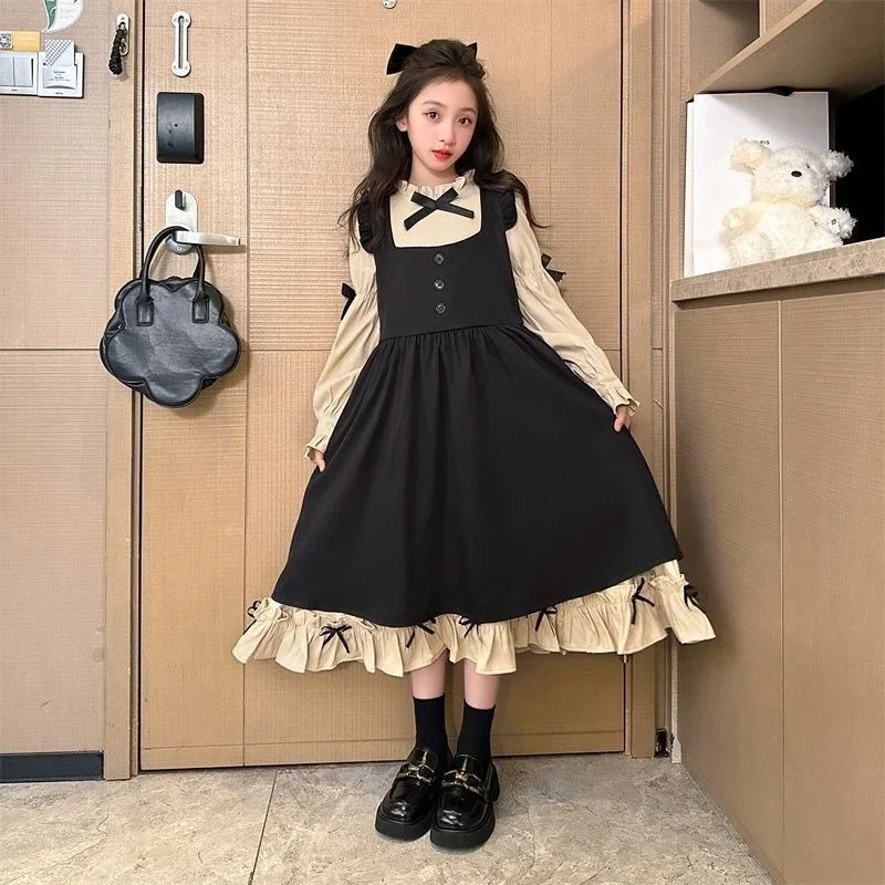Big Medium Kids Dress for 4-12 Years Old Girls' 2025 New Autumn Chic Two-Piece Fake Princess Dress with Puff Sleeves Bow Stylish
Big Medium Kids Dress for 4-12 Years Old Girls' 2025 New Autumn Chic Two-Piece Fake Princess Dress with Puff Sleeves Bow Stylish