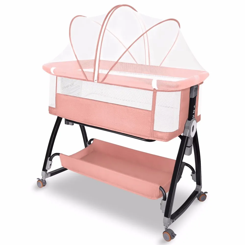 Baby Bassinet, HDJ Baby Bedside Sleeper Bassinet with 360° Wheel, Portable Infant Bed Side Crib for 0-6 Months, Pink
Baby Bassinet, HDJ Baby Bedside Sleeper Bassinet with 360° Wheel, Portable Infant Bed Side Crib for 0-6 Months, Pink