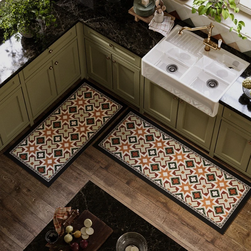 Kitchen Floor Mat Absorbent Oil Floor Mats Retro Diatom Mud Pvc Carpet Washable Non-Slip Foot Rugs Home Decoration 주방 카펫
Kitchen Floor Mat Absorbent Oil Floor Mats Retro Diatom Mud Pvc Carpet Washable Non-Slip Foot Rugs Home Decoration 주방 카펫