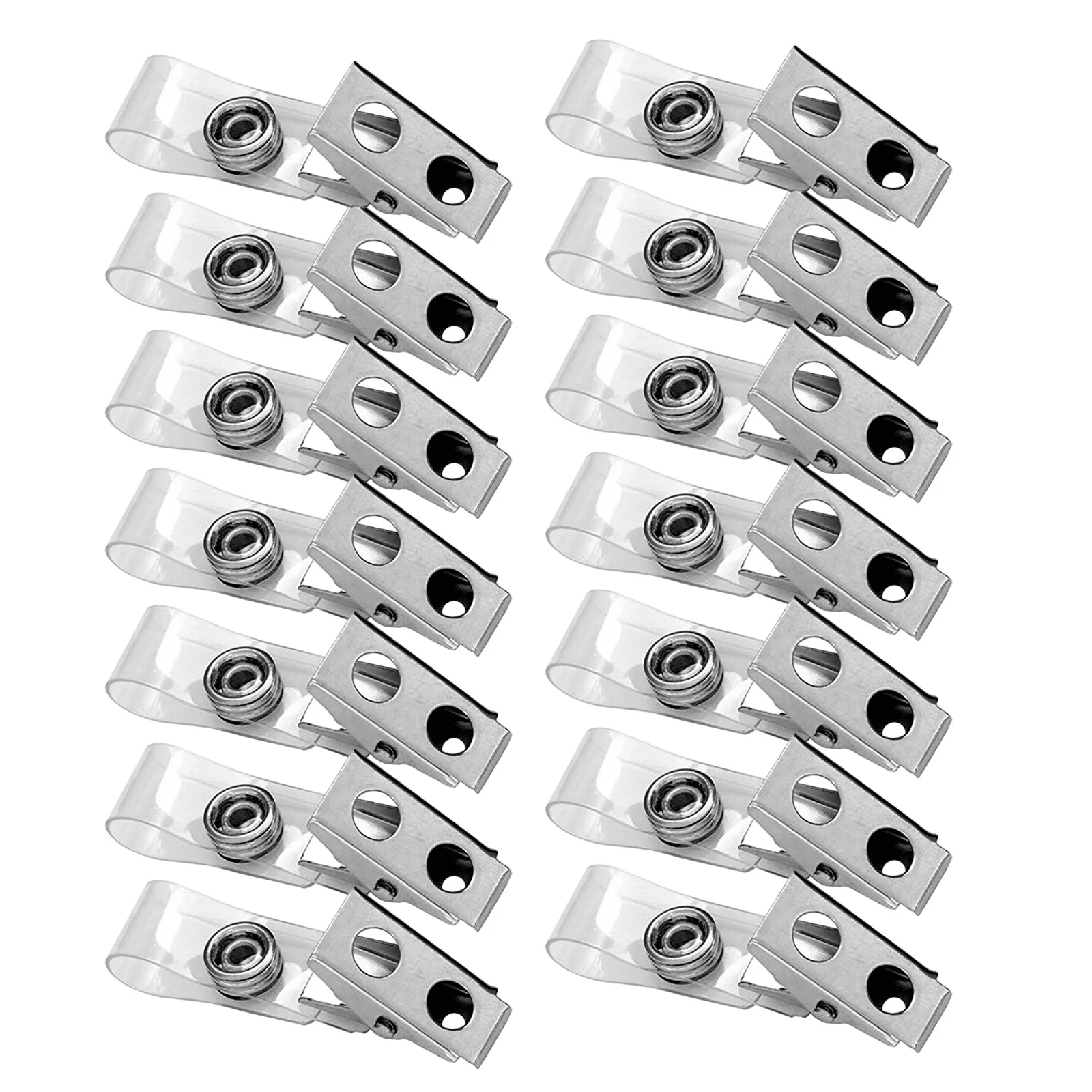 250pcs Chest Card Double Hole Metal Badge Clips Clear Pvc Straps Secure Id Holder Clamps For Work Name Tags Offices Schools
250pcs Chest Card Double Hole Metal Badge Clips Clear Pvc Straps Secure Id Holder Clamps For Work Name Tags Offices Schools