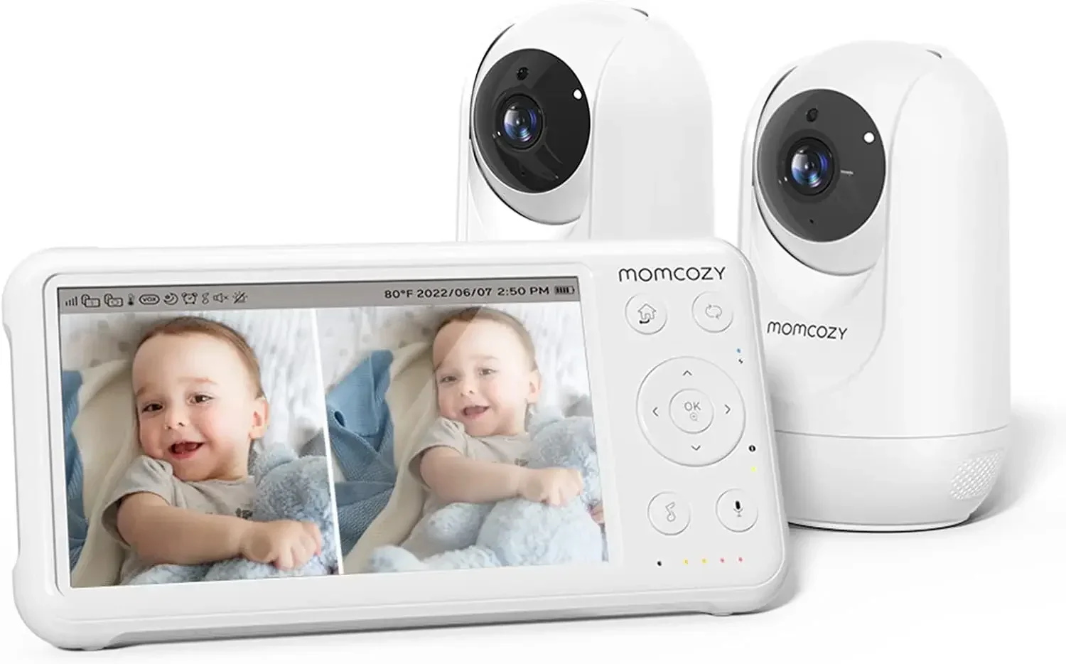 Baby Monitor with 2 Cameras 5’’ 1080P Split Screen Video Baby Monitor with Camera and Audio no WiFi for Baby Safety 5000mAh Batt
Baby Monitor with 2 Cameras 5’’ 1080P Split Screen Video Baby Monitor with Camera and Audio no WiFi for Baby Safety 5000mAh Batt