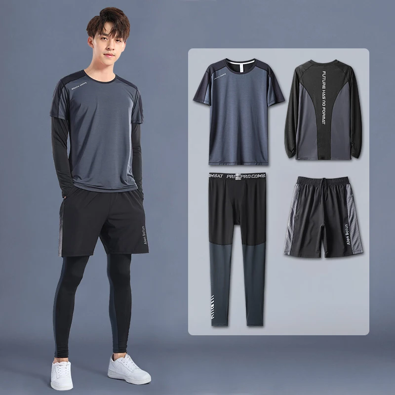 Мужской спортивный комплект из ледяного шелка: тонкая быстросохнущая, влагоотводящая, высокоэластичная одежда для тренировок и бега
Мужской спортивный комплект из ледяного шелка: тонкая быстросохнущая, влагоотводящая, высокоэластичная одежда для тренировок и бега