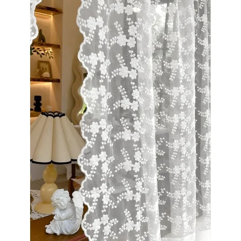 White Tulle French Curtains Lace Gauze for Living Room Cream Retro Wavy Edge Bedroom Bay Window Girl Embroidery Curtain Door
White Tulle French Curtains Lace Gauze for Living Room Cream Retro Wavy Edge Bedroom Bay Window Girl Embroidery Curtain Door