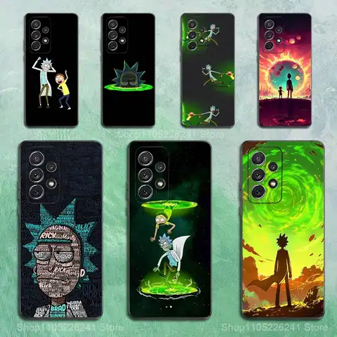 Funny R-RickS&M-MoRtiS Art Phone Case For Samsung S9,S10,S20,S10,S21,S25,S24,S23,Ultra,FE,Plus,Lite,Soft Silicone Black Cover
