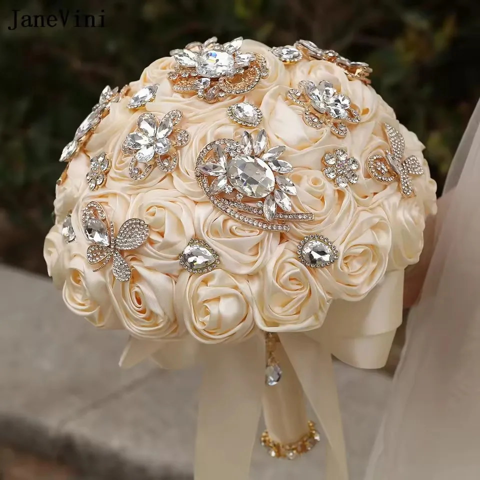 JaneVini 2025 Luxury Apricot Bride Wedding Bouquet De Fleur Mariage Rhinestone Crystal Bridal Ribbon Bouquets Custom Accessories
JaneVini 2025 Luxury Apricot Bride Wedding Bouquet De Fleur Mariage Rhinestone Crystal Bridal Ribbon Bouquets Custom Accessories