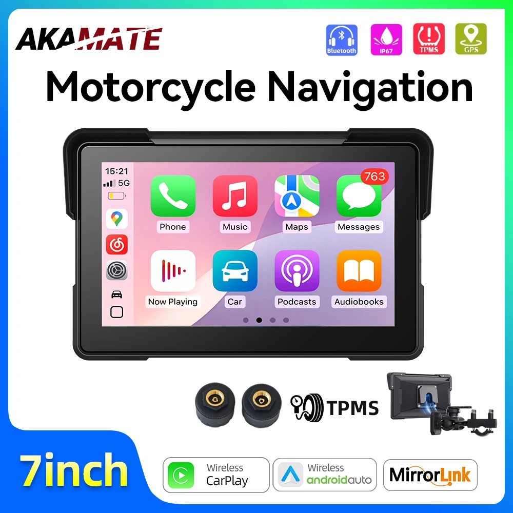 7-дюймовый беспроводной мотоциклетный монитор с CarPlay и Android Auto, GPS-навигацией, быстросъемным кронштейном, водонепроницаемый, Bluetooth, портативный экран
7-дюймовый беспроводной мотоциклетный монитор с CarPlay и Android Auto, GPS-навигацией, быстросъемным кронштейном, водонепроницаемый, Bluetooth, портативный экран