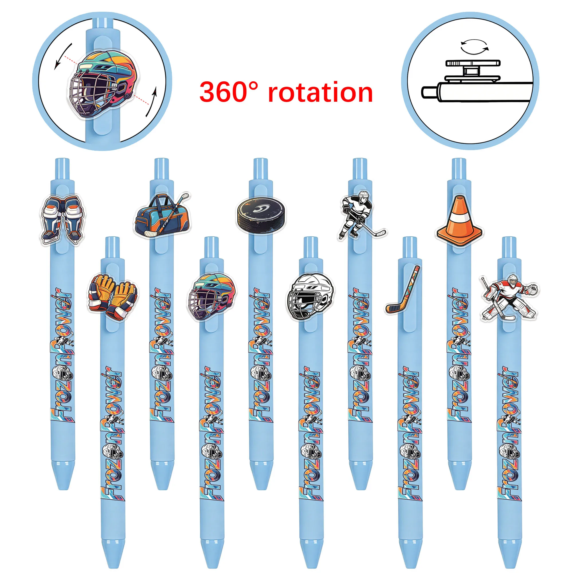 9 PIECES Ice Hockey Theme Ballpoint Pens. Smooth writing. Random patterns.
9 PIECES Ice Hockey Theme Ballpoint Pens. Smooth writing. Random patterns.
